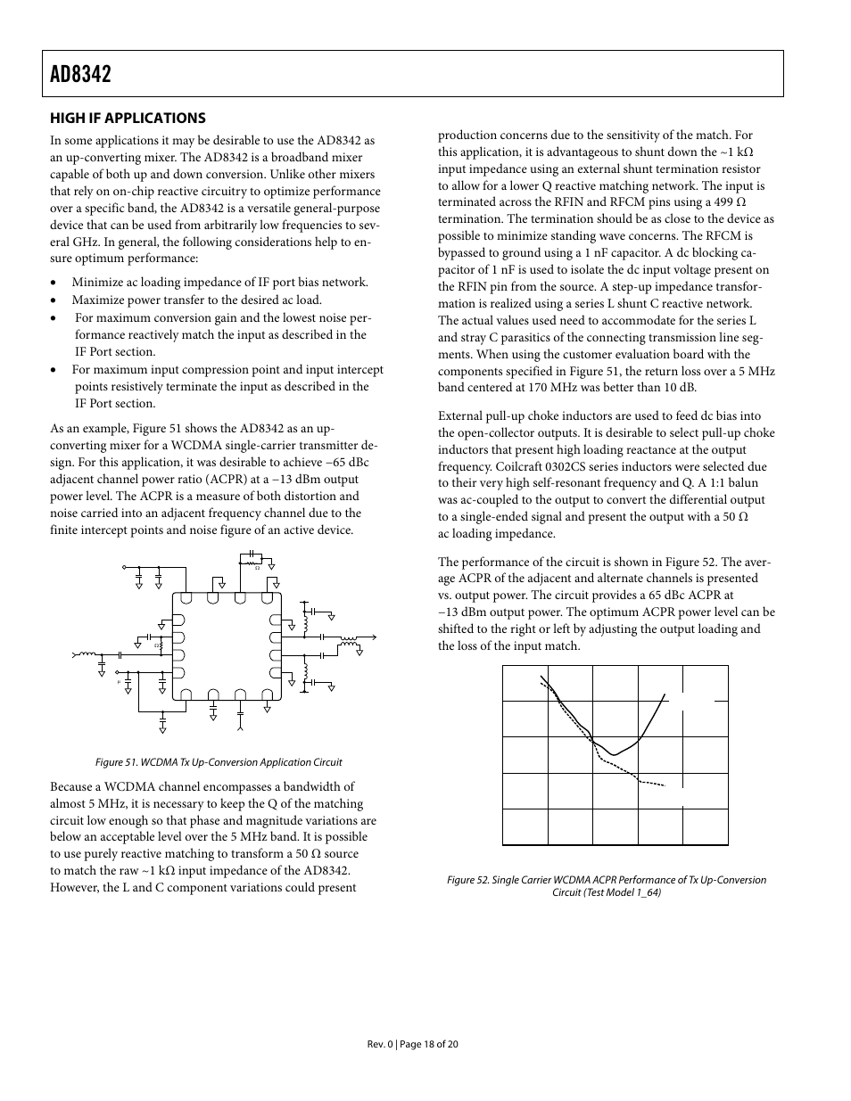 High if applications, Ad8342 | Analog Devices AD8342 User Manual | Page 18 / 20