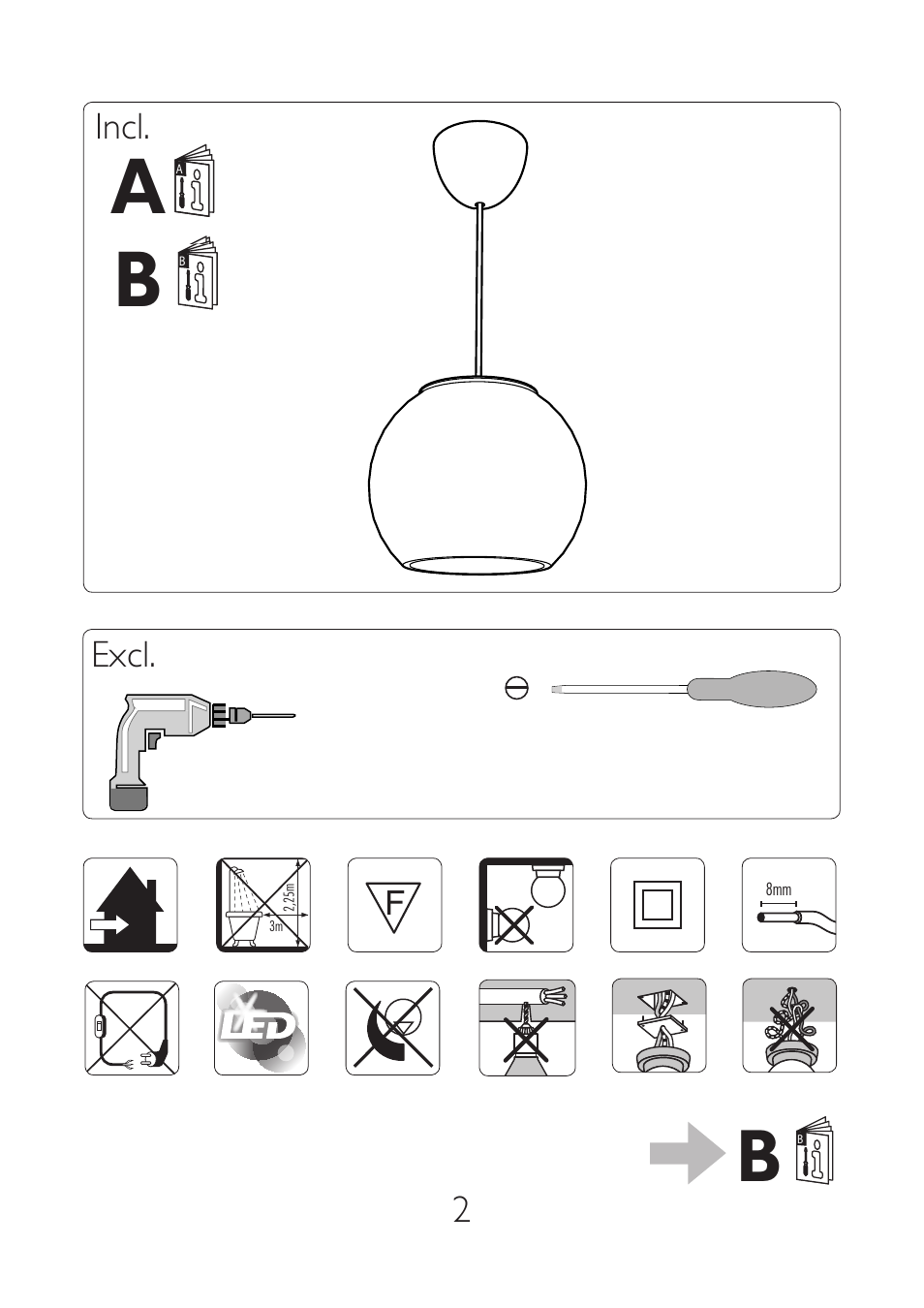 1 |ж1 | Philips myLiving Pendelleuchte User Manual | Page 2 / 4