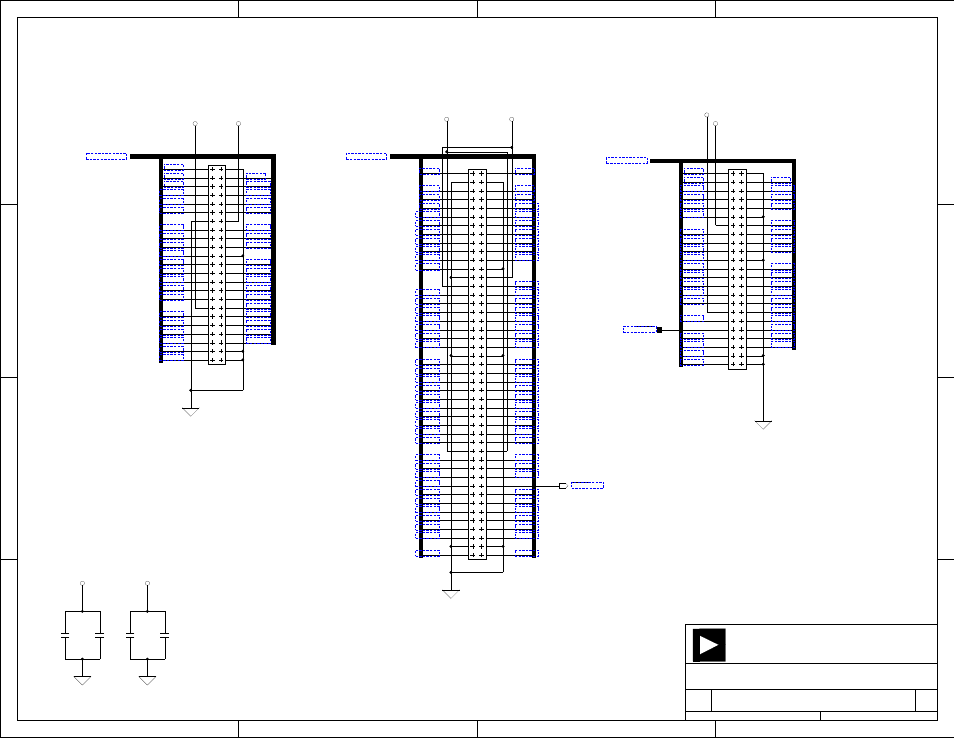 Expansion connectors p3, Devices analog, Expansion connector p3 | Expansion interface (type a), Title size board no. date sheet of | Analog Devices SHARC 82-000805-01 User Manual | Page 30 / 35