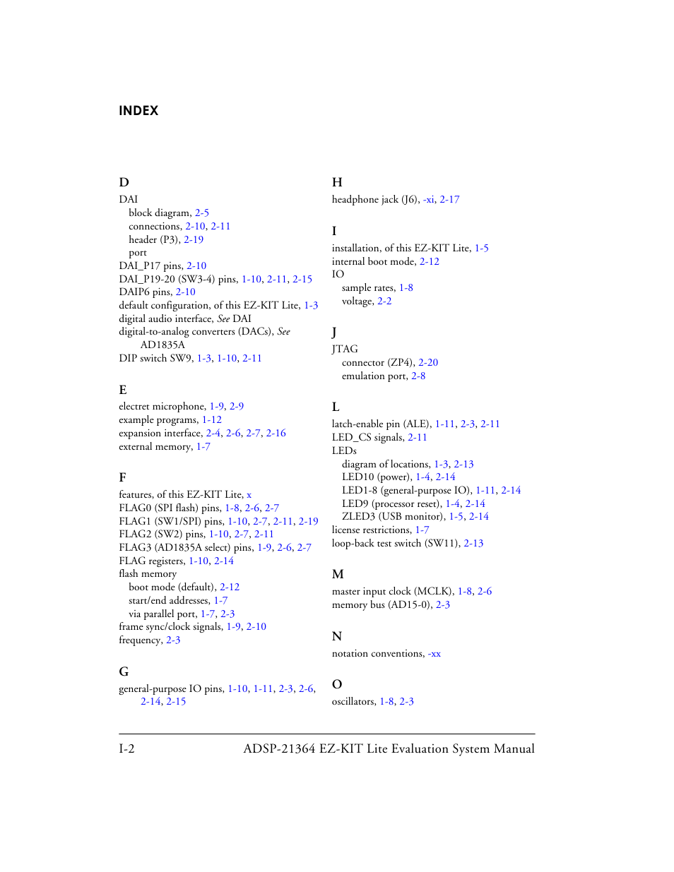 Analog Devices EZ-KIT Lite ADSP-21364 User Manual | Page 75 / 77