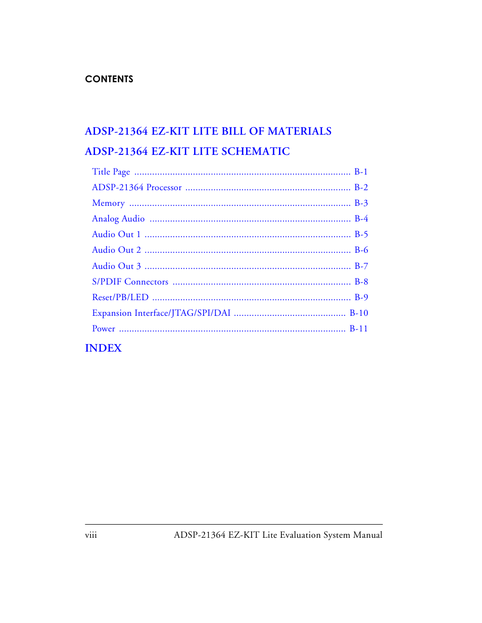 Analog Devices EZ-KIT Lite ADSP-21364 User Manual | Page 8 / 77