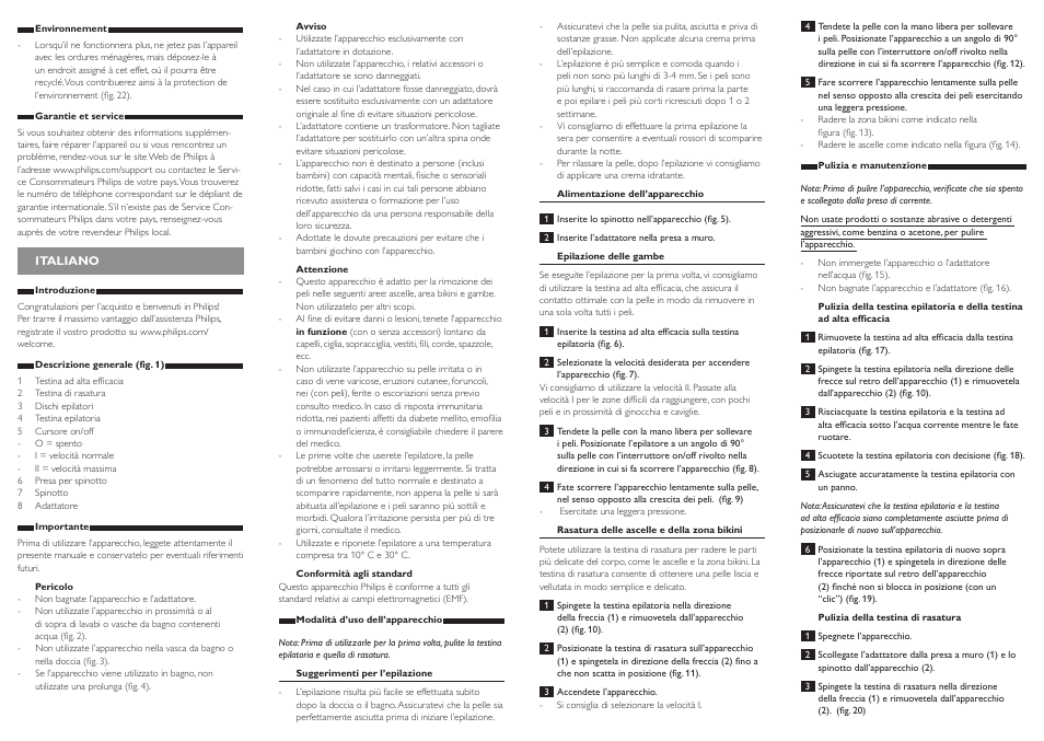 Philips Satinelle Epilierer User Manual | Page 6 / 10