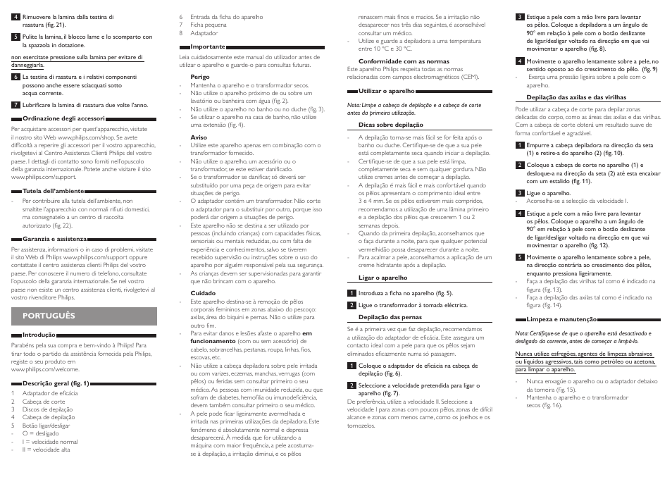 Philips Satinelle Epilierer User Manual | Page 7 / 10