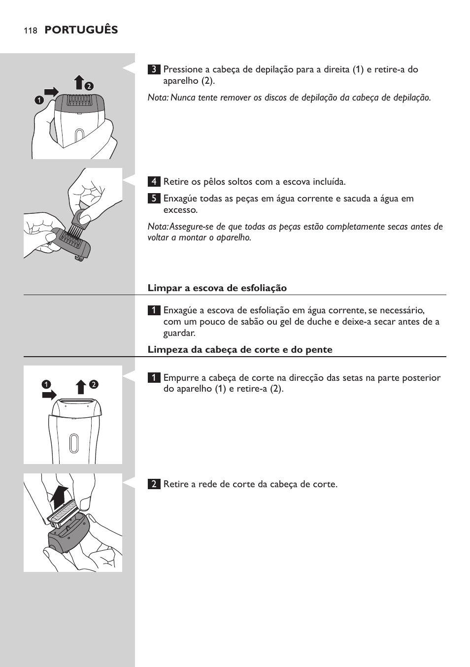 Philips SatinSoft Epilierer User Manual | Page 118 / 146