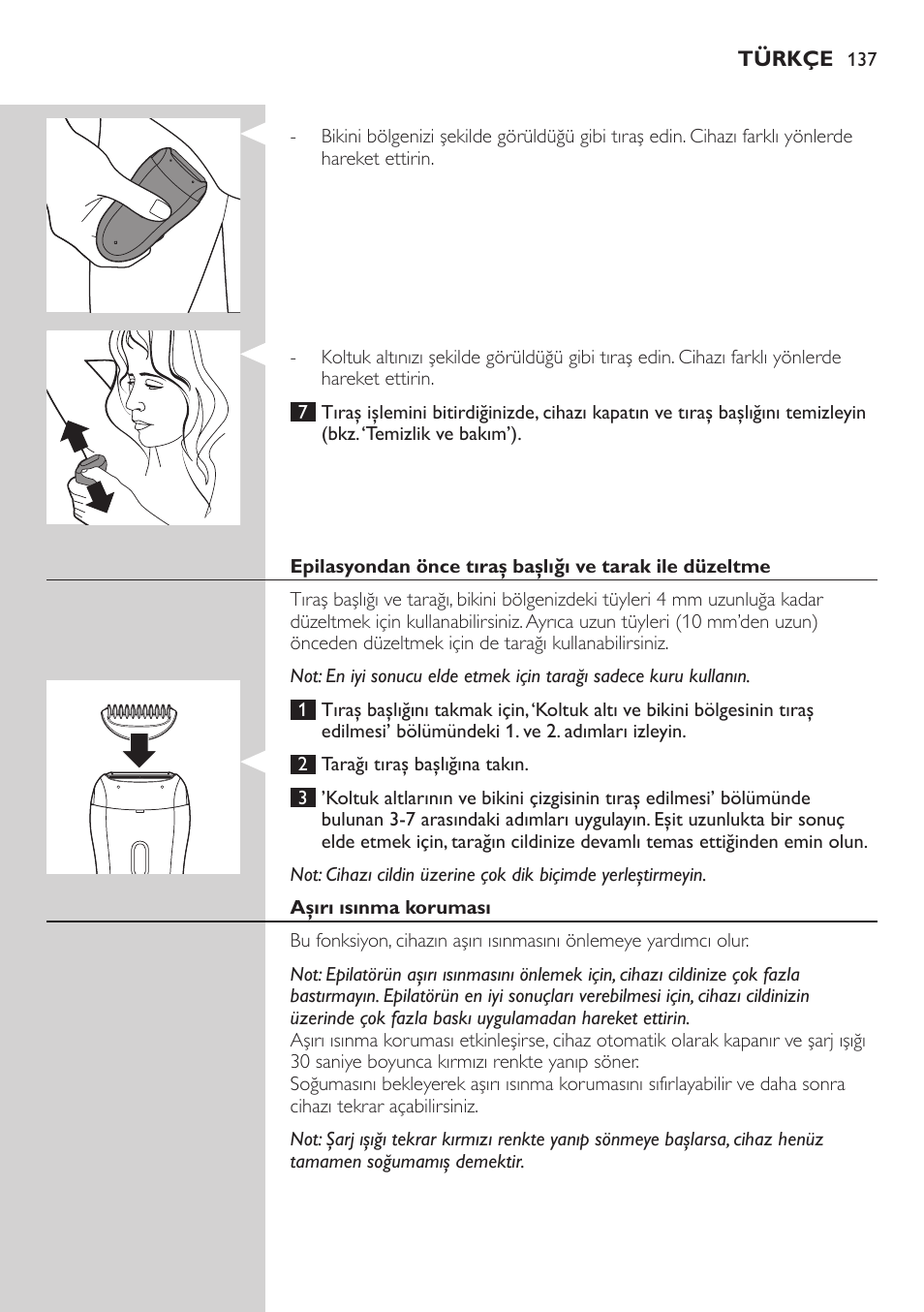 Philips SatinSoft Epilierer User Manual | Page 137 / 146