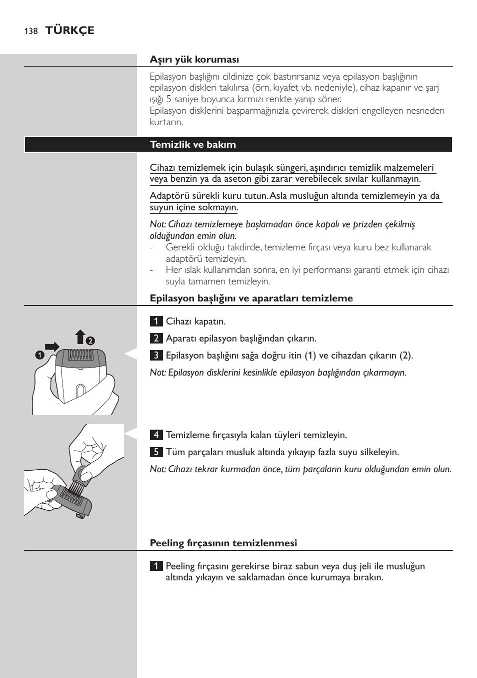 Philips SatinSoft Epilierer User Manual | Page 138 / 146