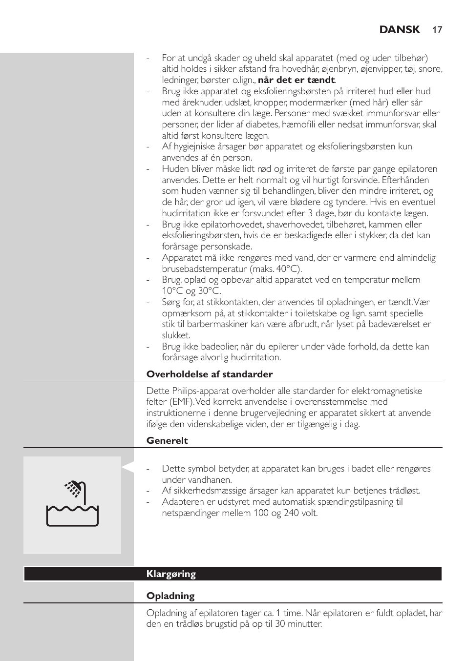 Philips SatinSoft Epilierer User Manual | Page 17 / 146