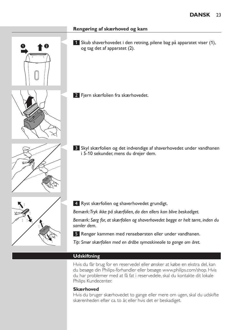 Philips SatinSoft Epilierer User Manual | Page 23 / 146