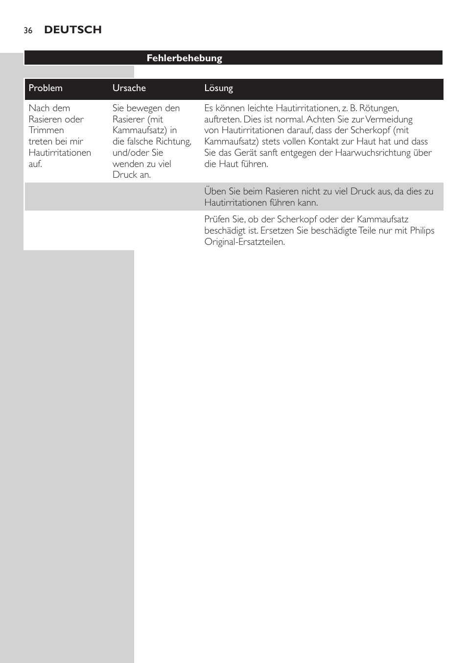 Philips SatinSoft Epilierer User Manual | Page 36 / 146