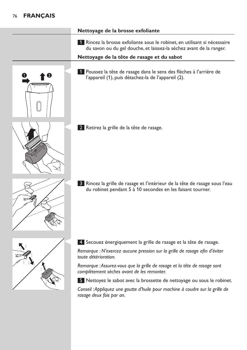Philips SatinSoft Epilierer User Manual | Page 76 / 146