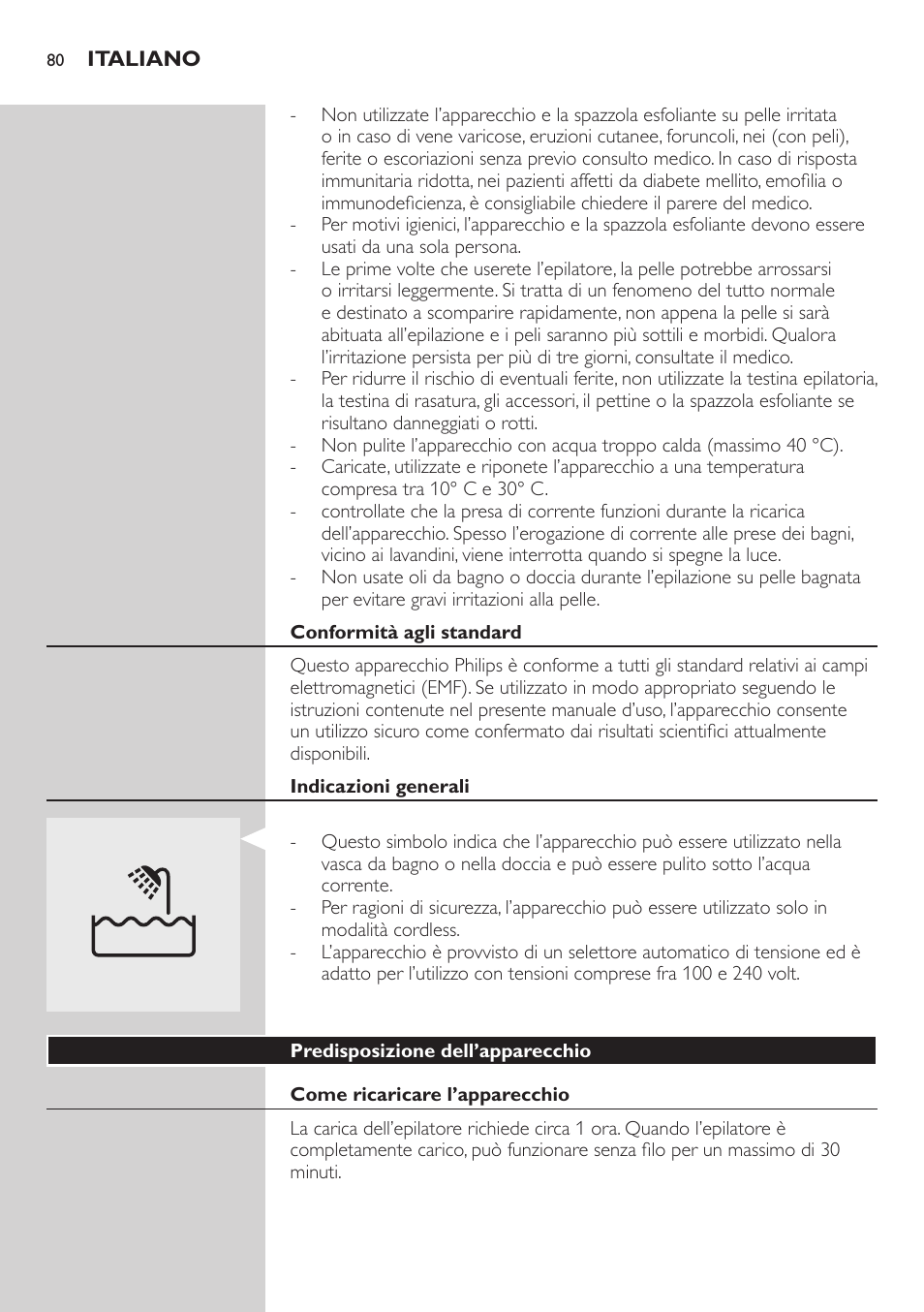 Philips SatinSoft Epilierer User Manual | Page 80 / 146