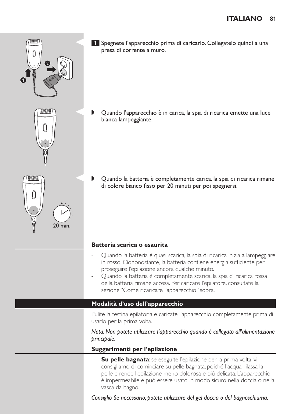 Philips SatinSoft Epilierer User Manual | Page 81 / 146