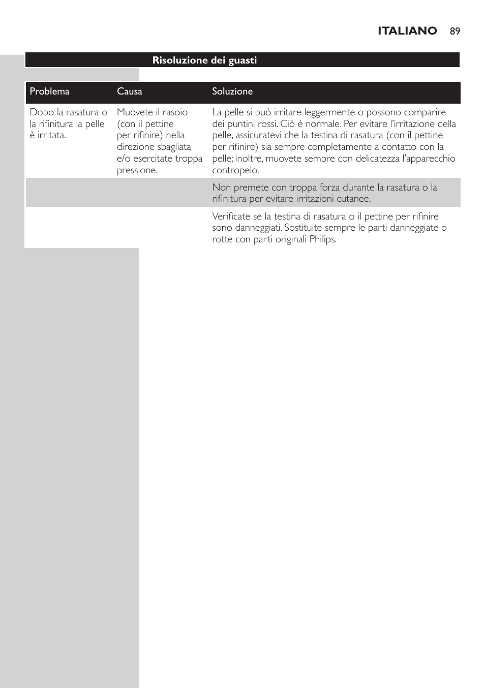 Philips SatinSoft Epilierer User Manual | Page 89 / 146