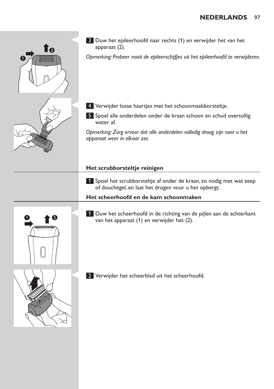 Philips SatinSoft Epilierer User Manual | Page 97 / 146