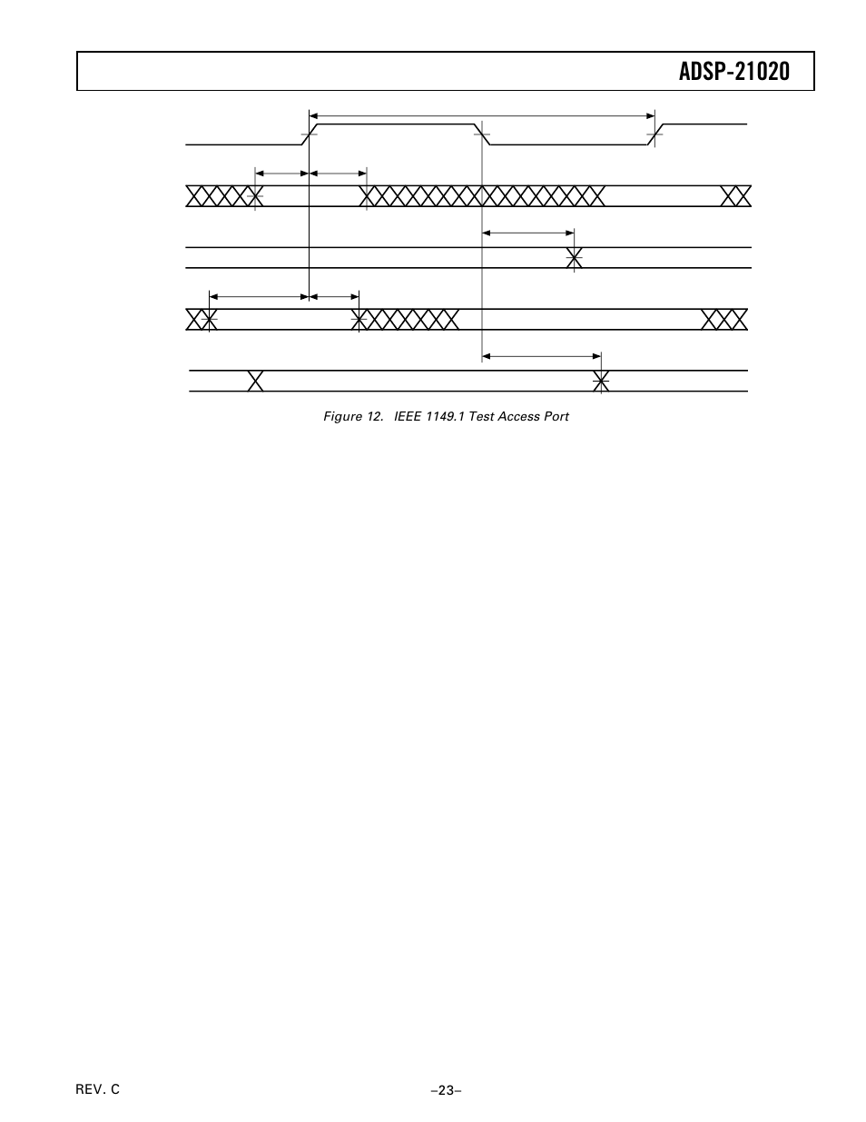 Ieee 1149.1 test access port, Rev. c –23 | Analog Devices ADSP-21020 User Manual | Page 23 / 32