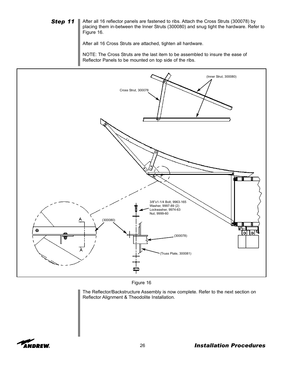 Step 11, Installation procedures | Andrew ES76PK-1 User Manual | Page 24 / 52