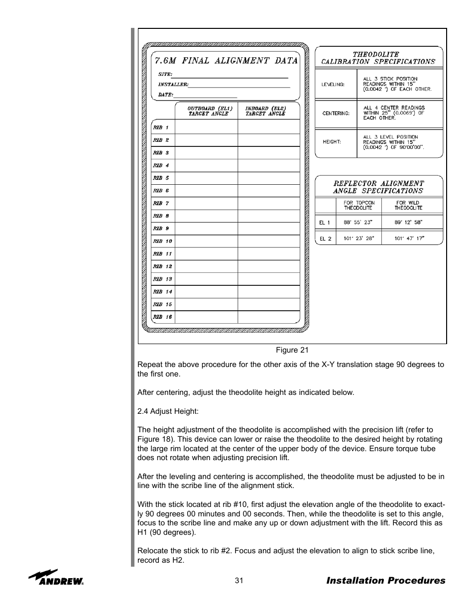 Andrew ES76PK-1 User Manual | Page 29 / 52