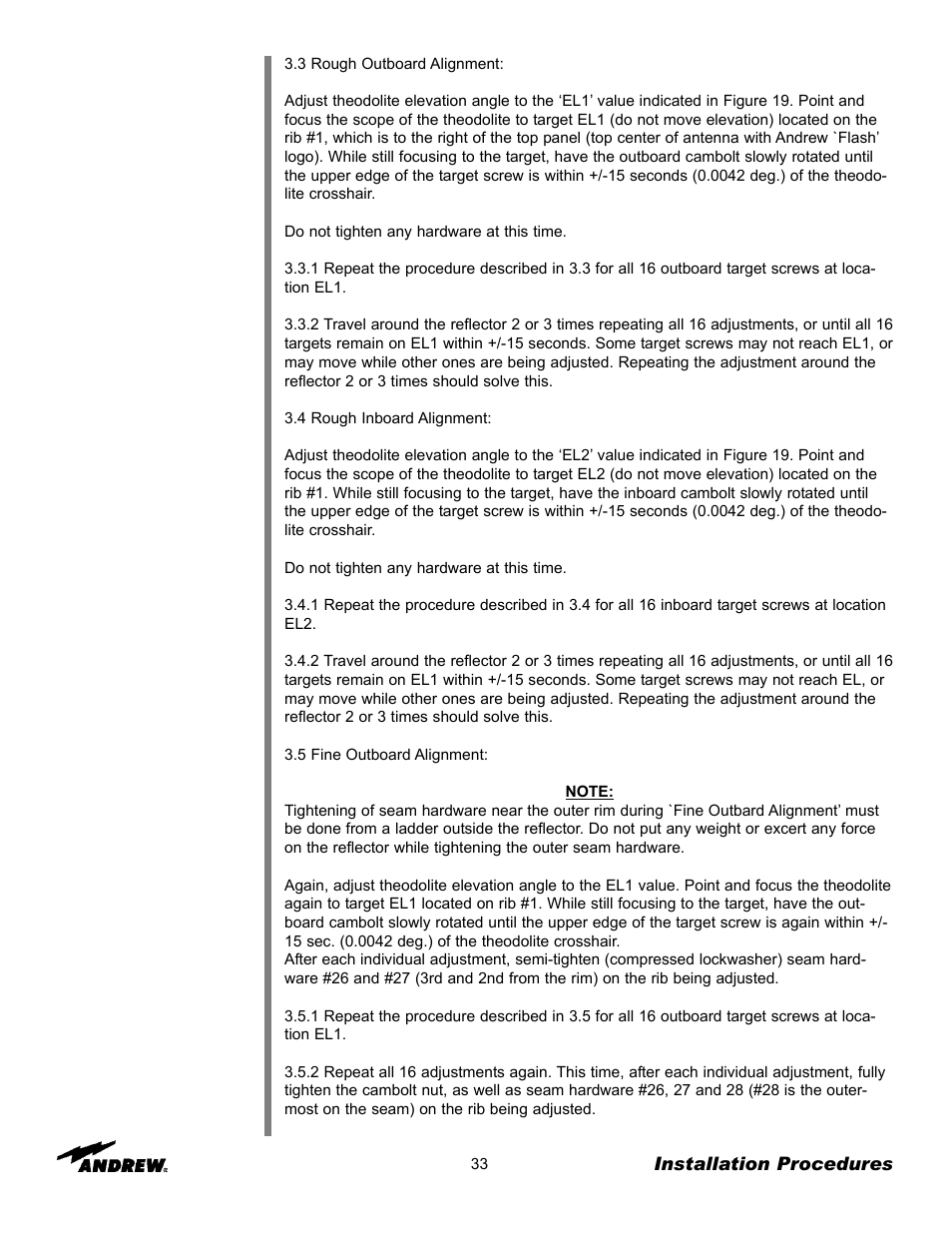 Andrew ES76PK-1 User Manual | Page 31 / 52
