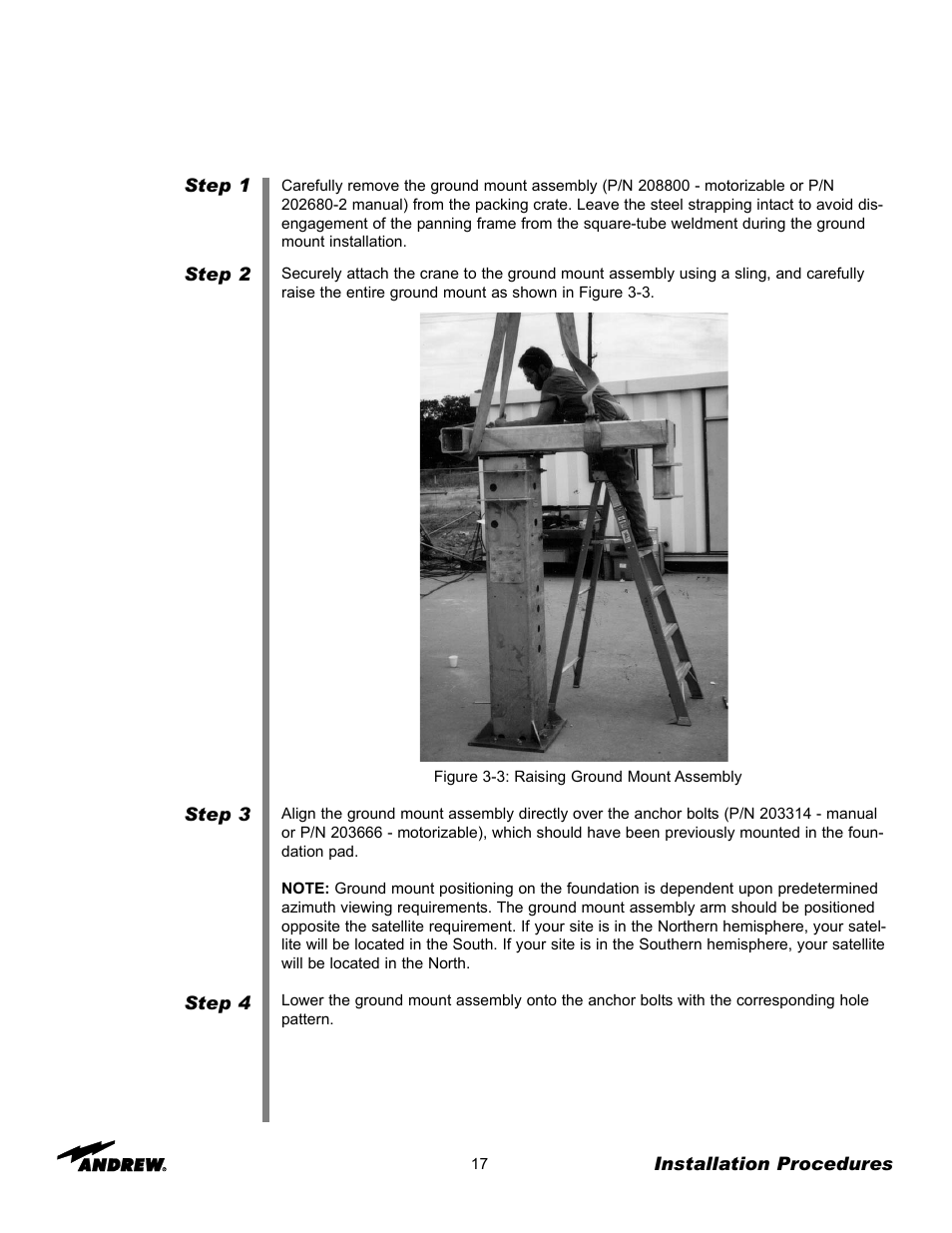 Andrew 3.7-Meter Earth Station Antenna User Manual | Page 17 / 86