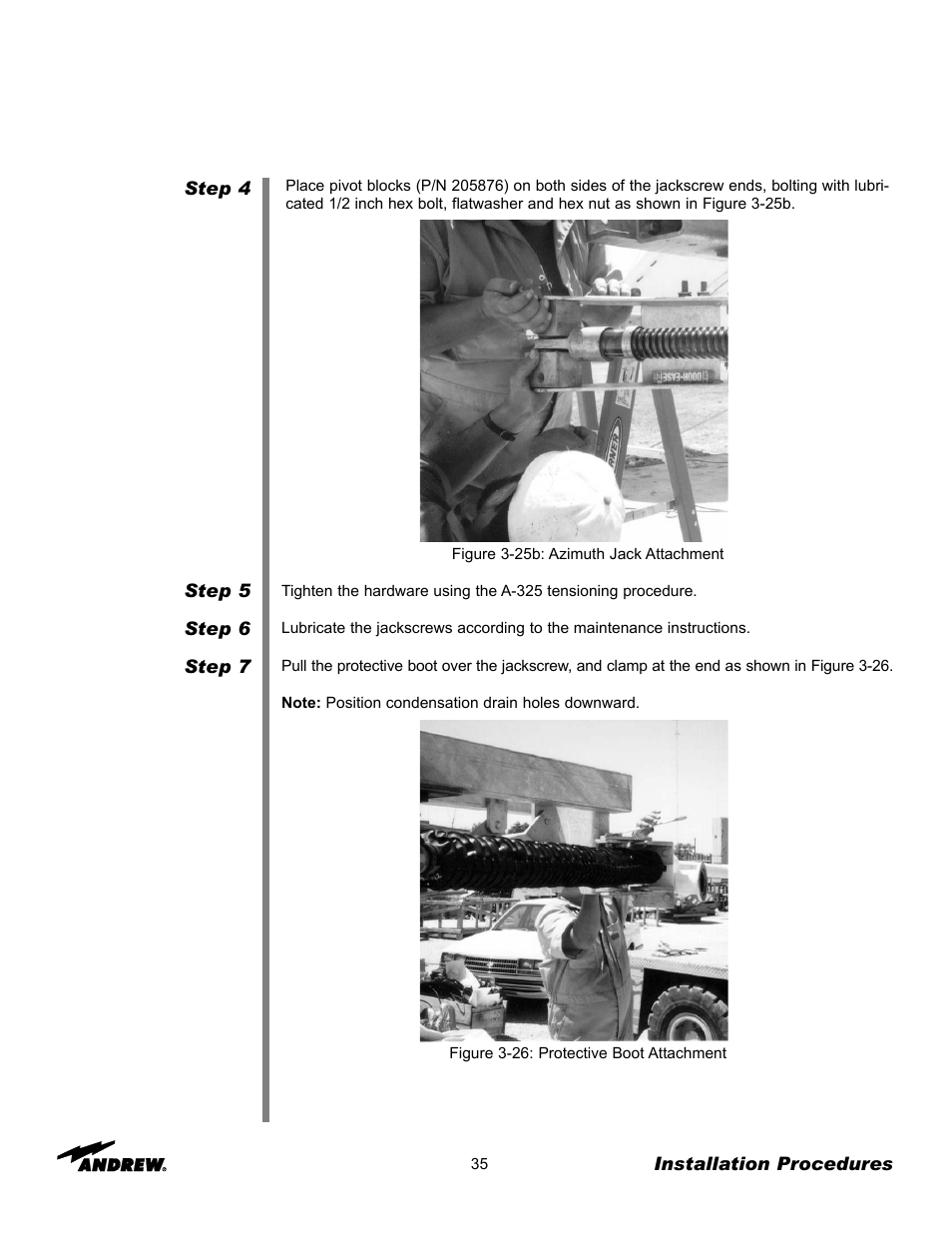 Andrew 3.7-Meter Earth Station Antenna User Manual | Page 35 / 86
