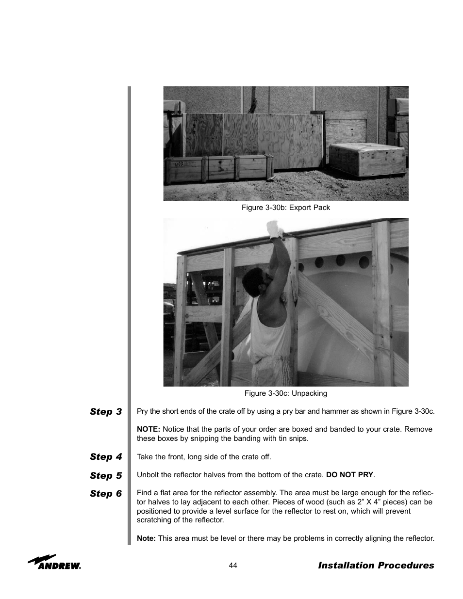 Andrew 3.7-Meter Earth Station Antenna User Manual | Page 44 / 86