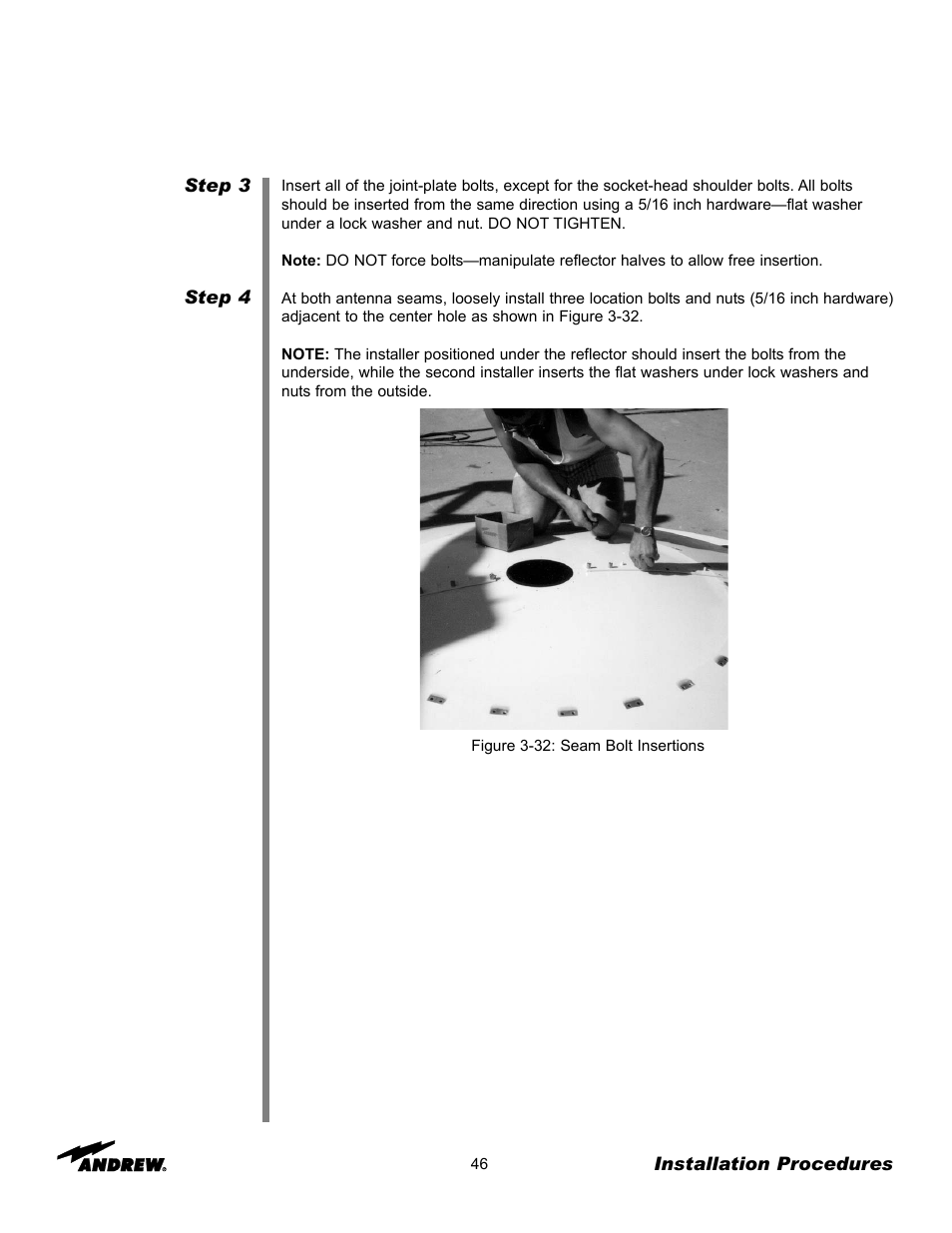 Andrew 3.7-Meter Earth Station Antenna User Manual | Page 46 / 86