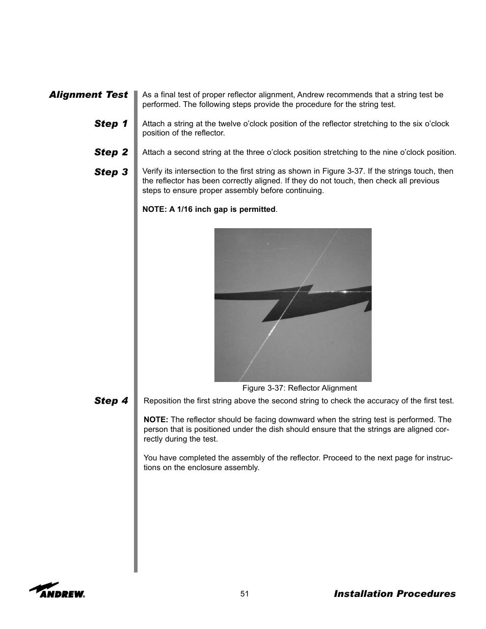 Andrew 3.7-Meter Earth Station Antenna User Manual | Page 51 / 86