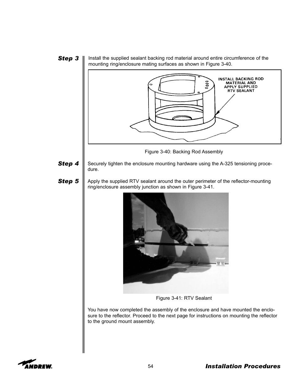 Andrew 3.7-Meter Earth Station Antenna User Manual | Page 54 / 86