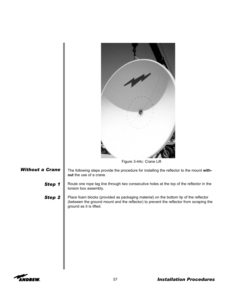 Andrew 3.7-Meter Earth Station Antenna User Manual | Page 57 / 86