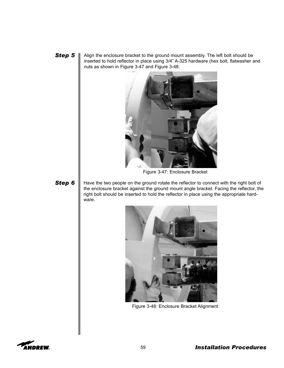 Andrew 3.7-Meter Earth Station Antenna User Manual | Page 59 / 86