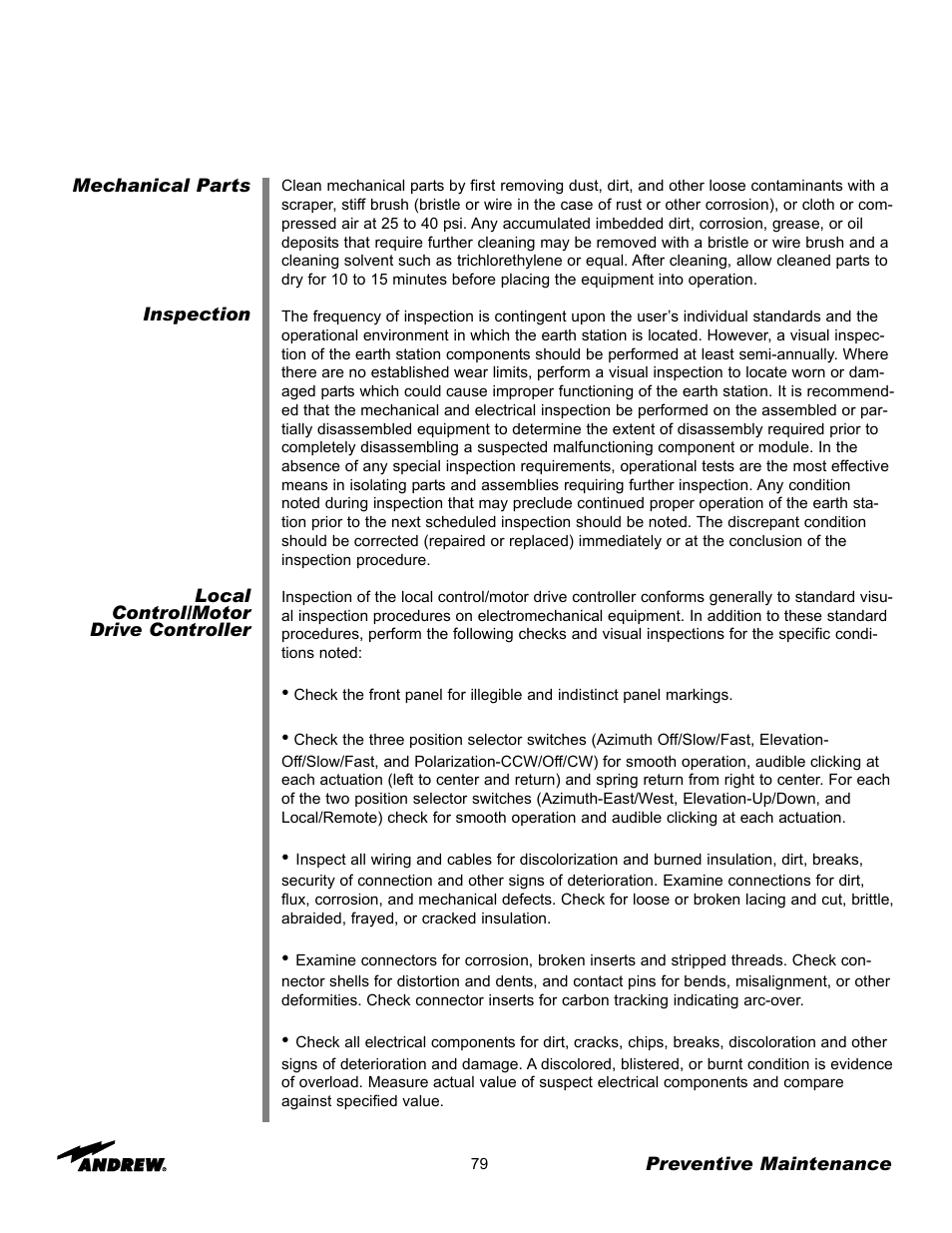 Andrew 3.7-Meter Earth Station Antenna User Manual | Page 79 / 86