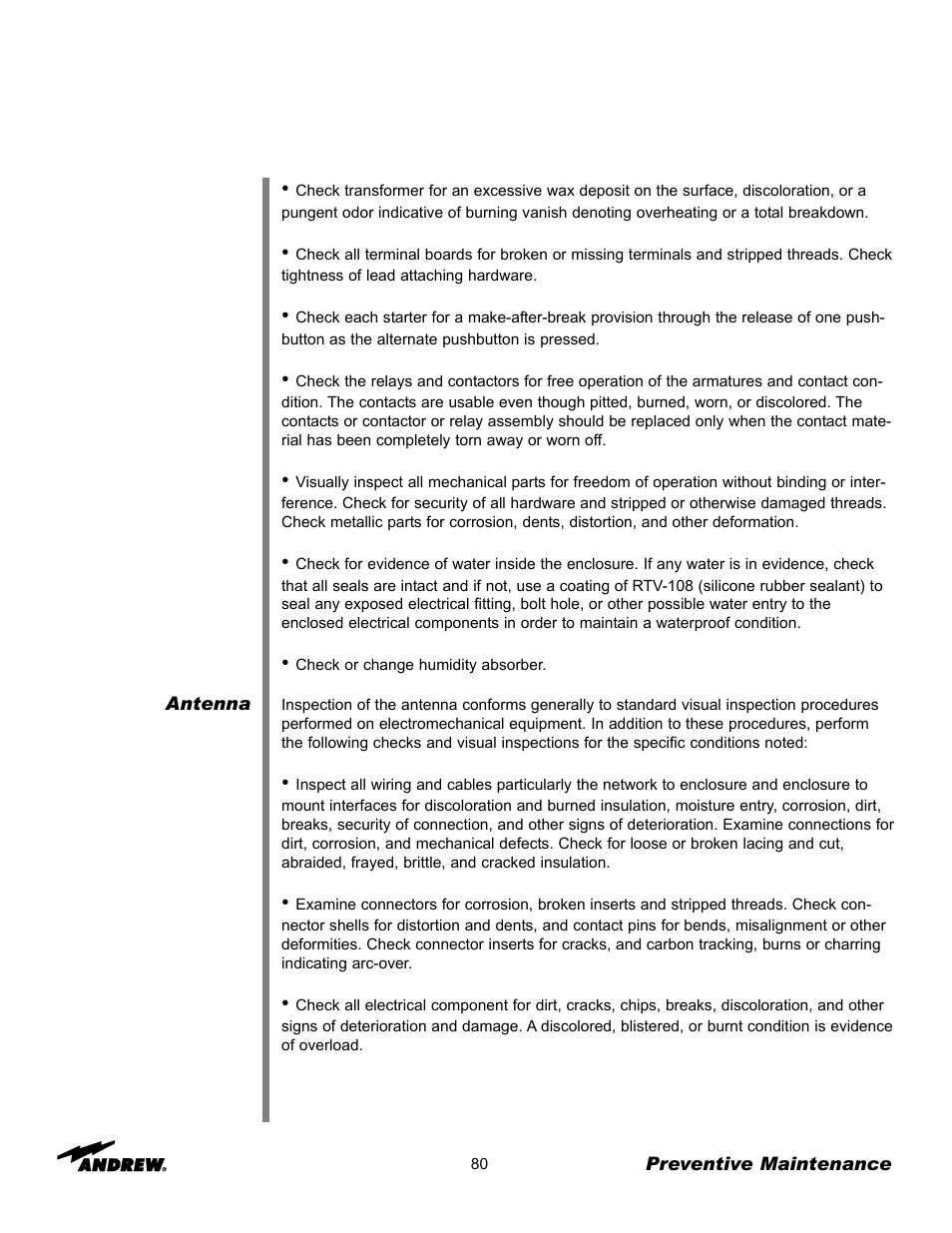Andrew 3.7-Meter Earth Station Antenna User Manual | Page 80 / 86