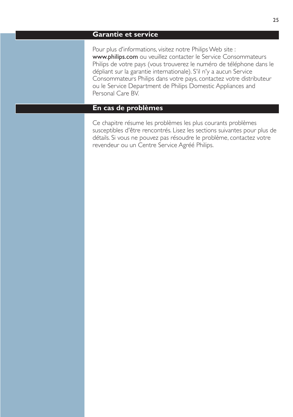 Philips Dampfbügeleisen User Manual | Page 25 / 44