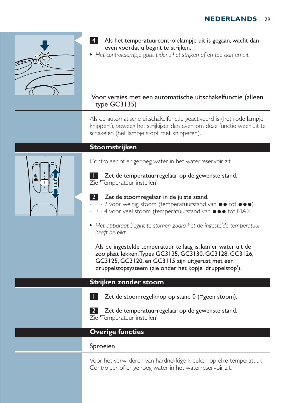 Philips Dampfbügeleisen User Manual | Page 29 / 44