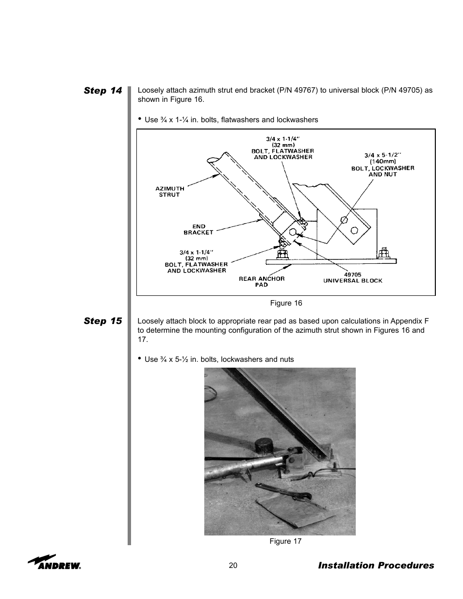 Andrew ES45T User Manual | Page 20 / 81