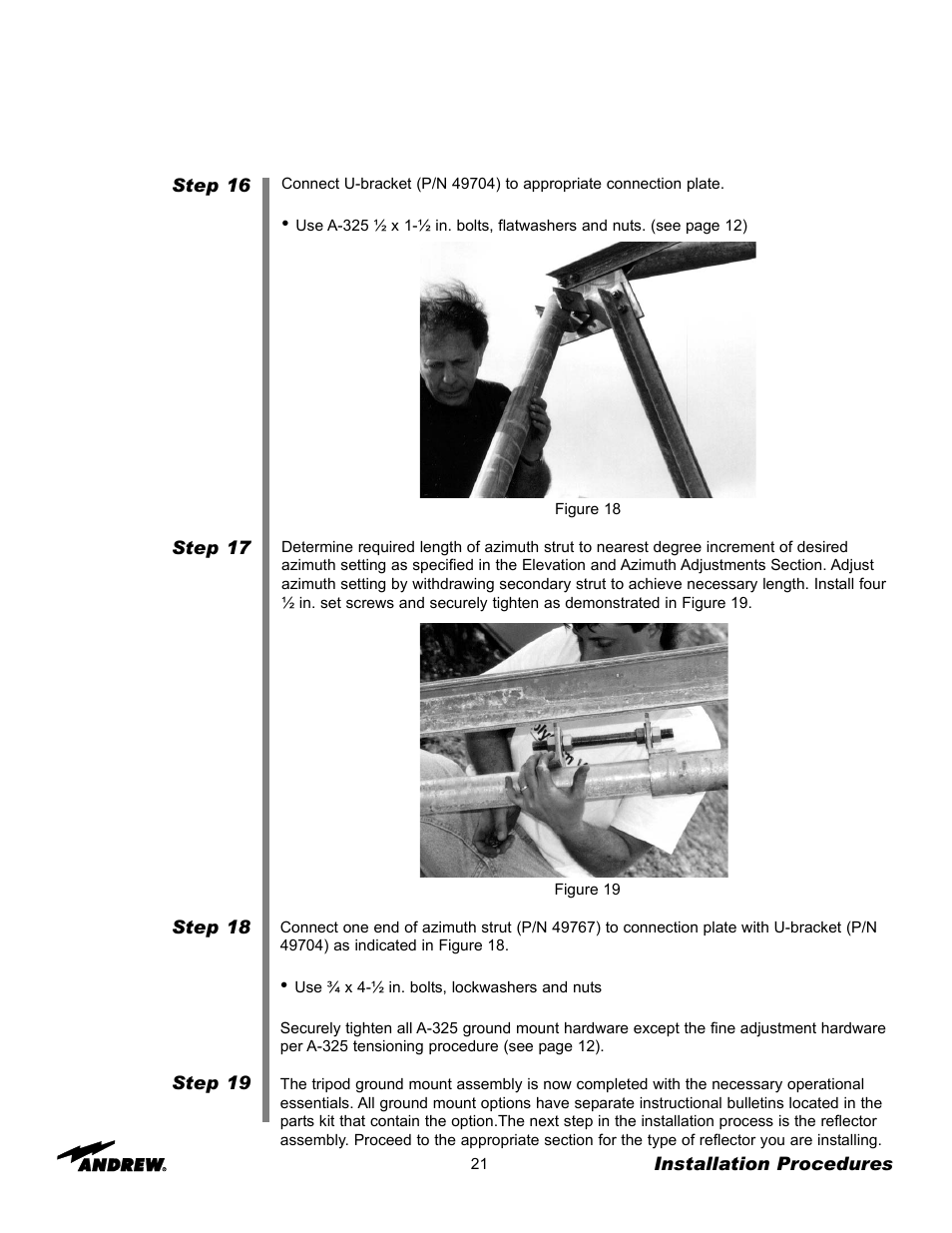 Andrew ES45T User Manual | Page 21 / 81