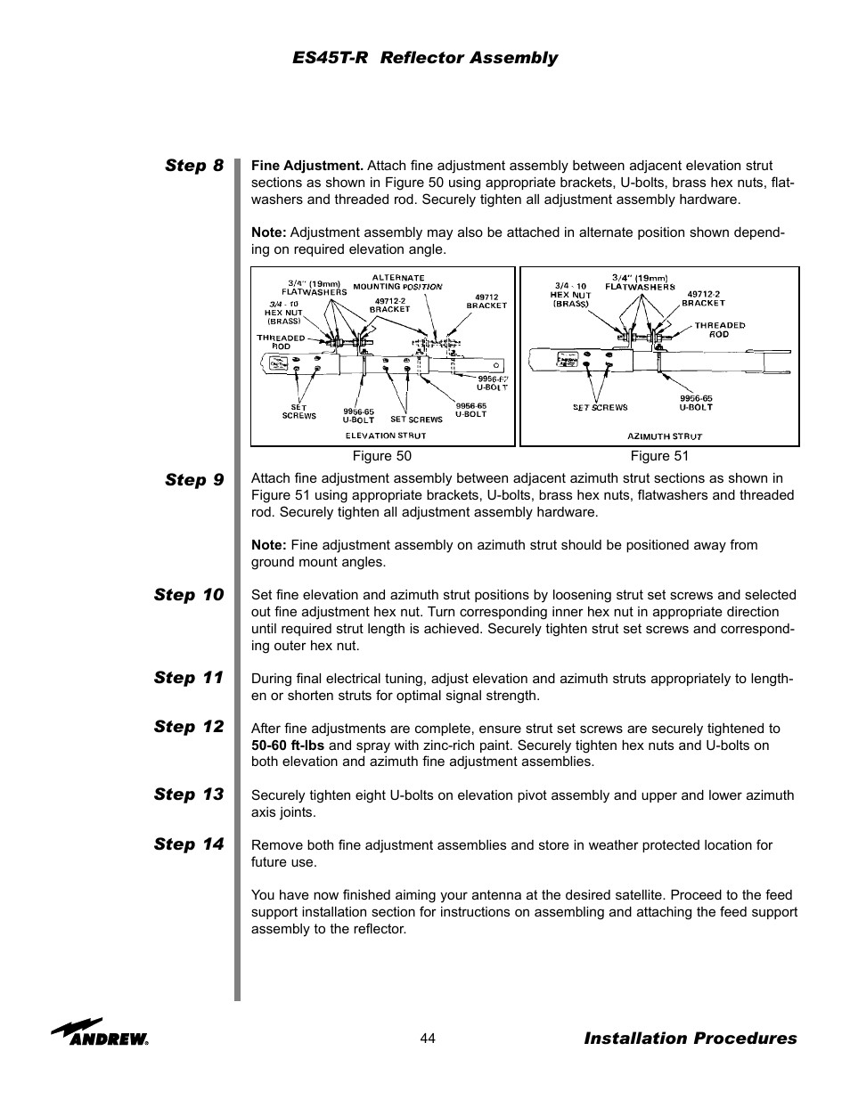 Andrew ES45T User Manual | Page 44 / 81