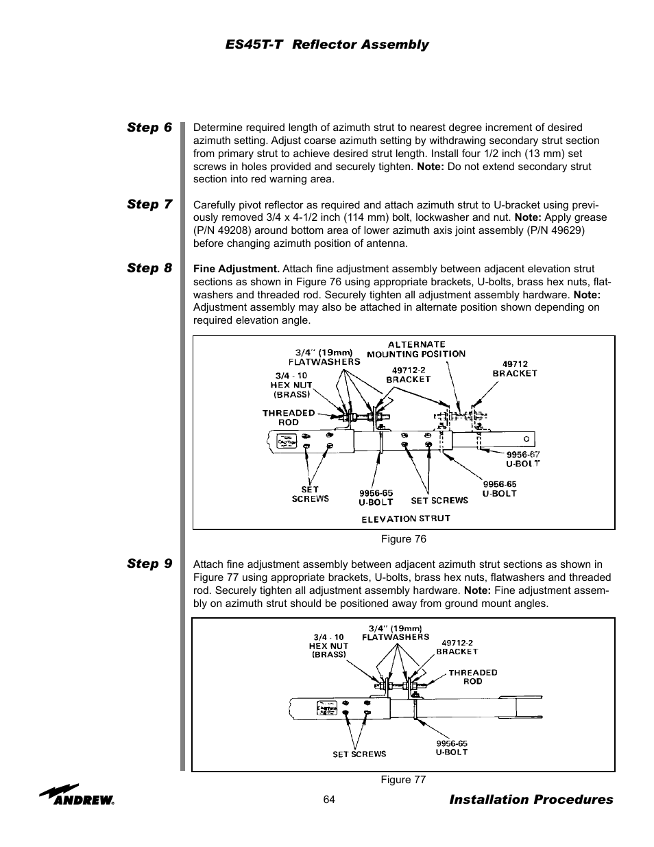 Andrew ES45T User Manual | Page 64 / 81