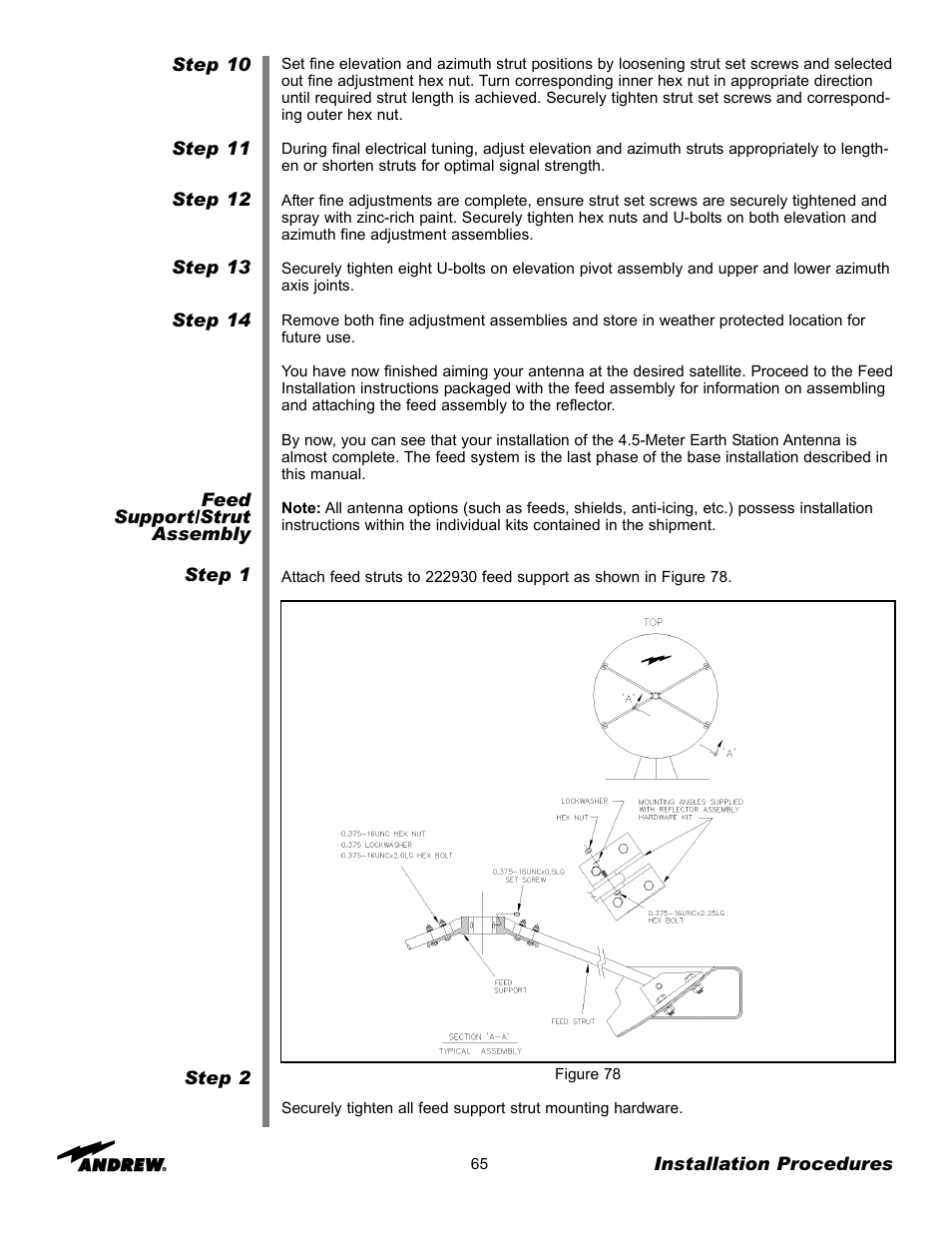 Andrew ES45T User Manual | Page 65 / 81