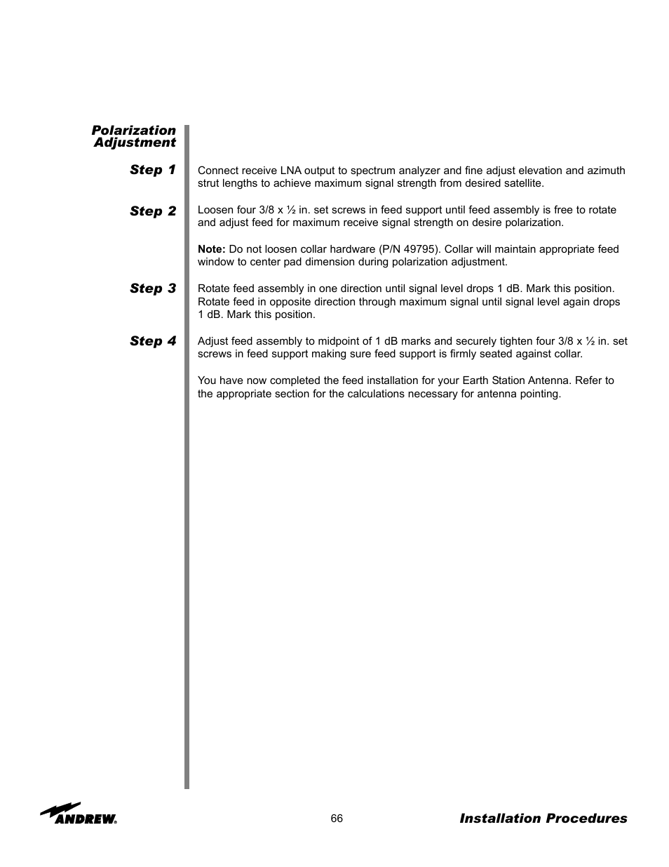 Andrew ES45T User Manual | Page 66 / 81