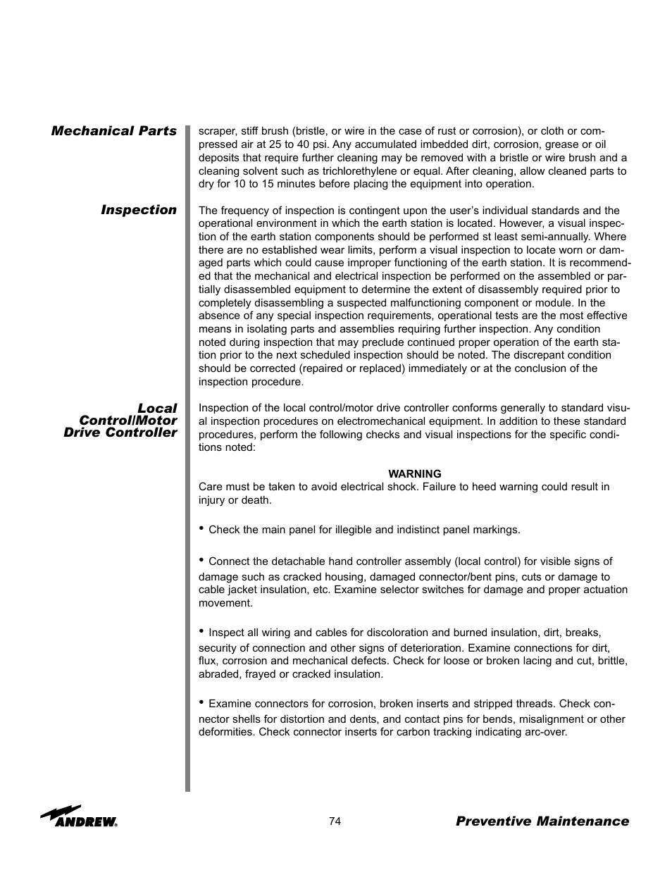 Andrew ES45T User Manual | Page 74 / 81