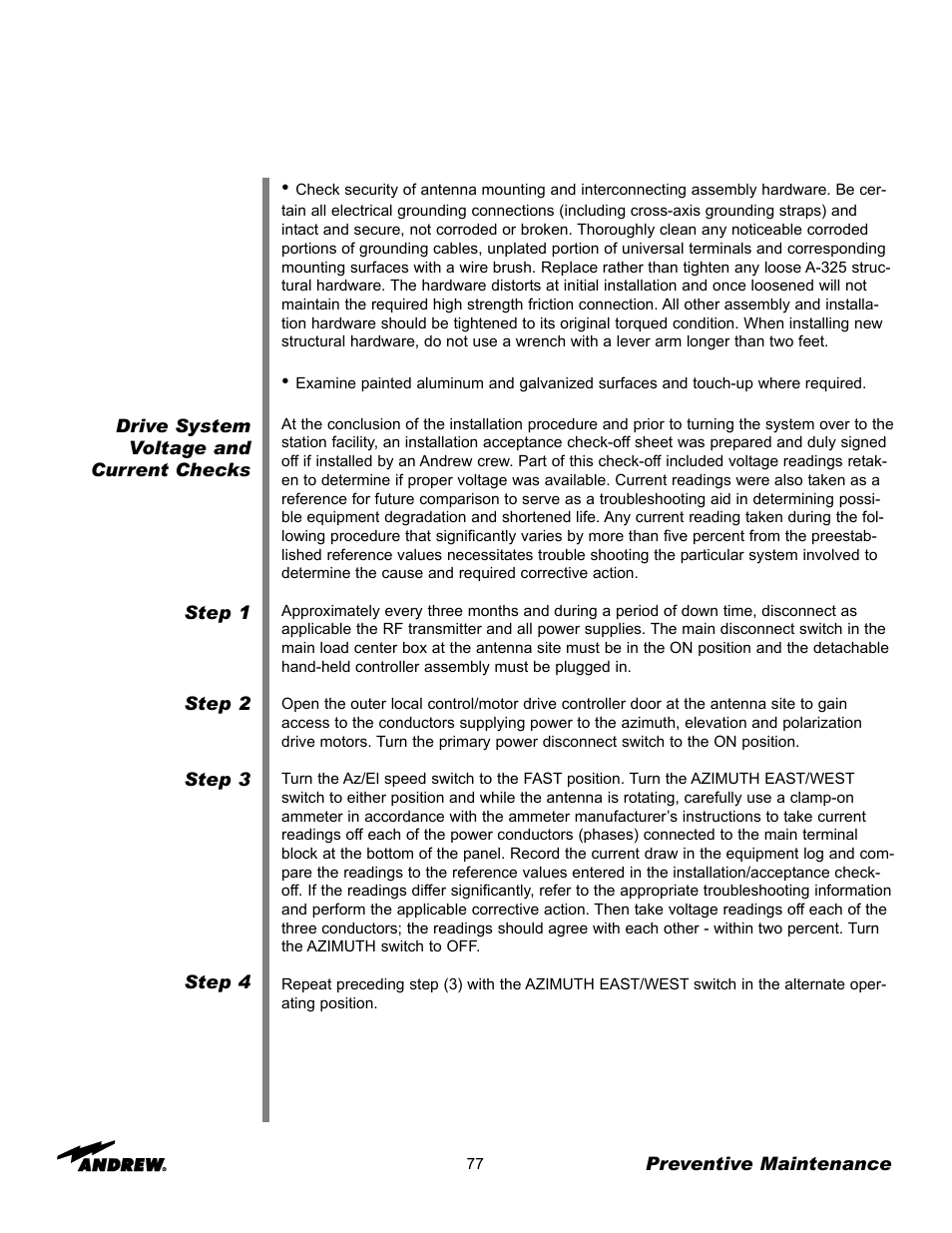 Andrew ES45T User Manual | Page 77 / 81