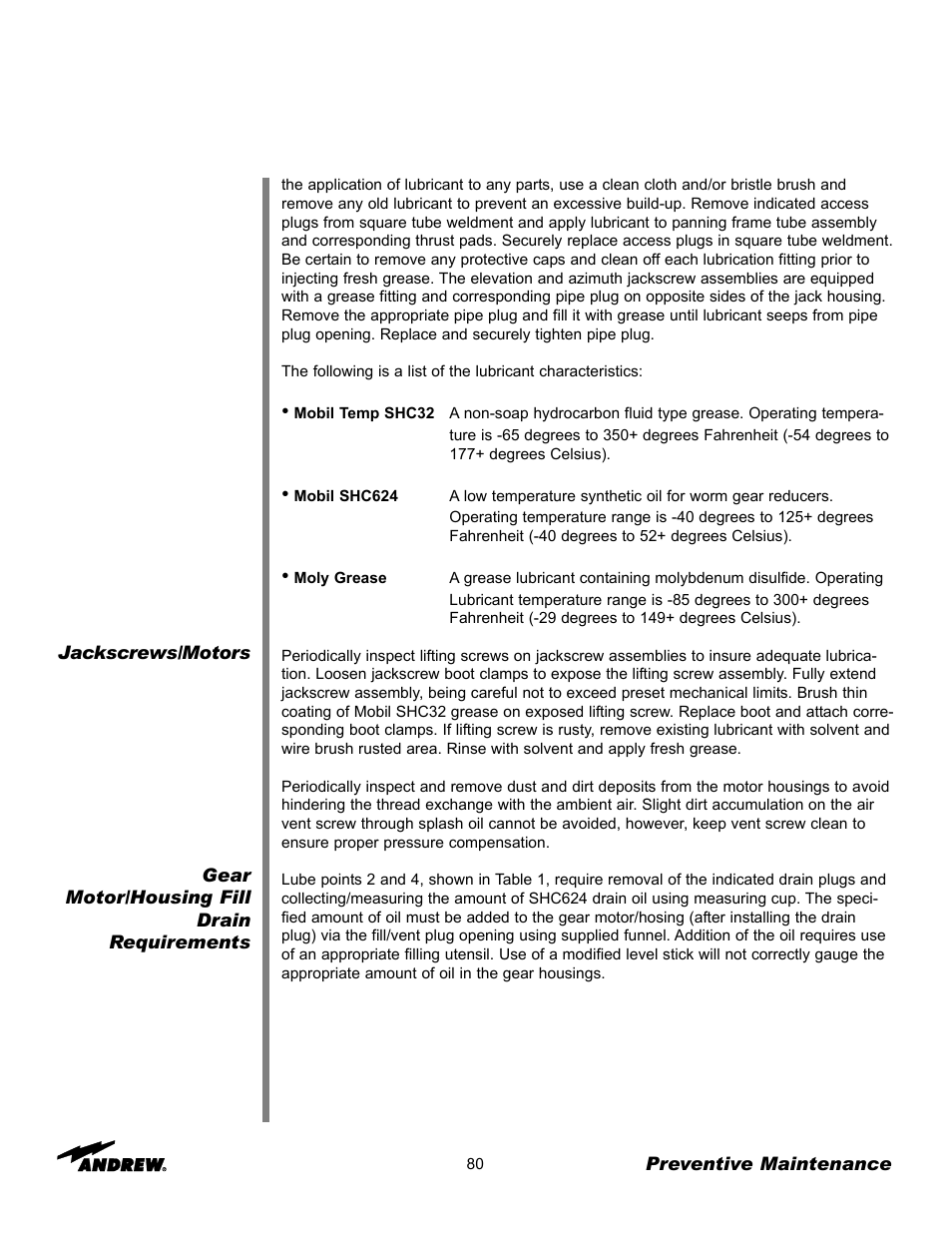 Andrew ES45T User Manual | Page 80 / 81