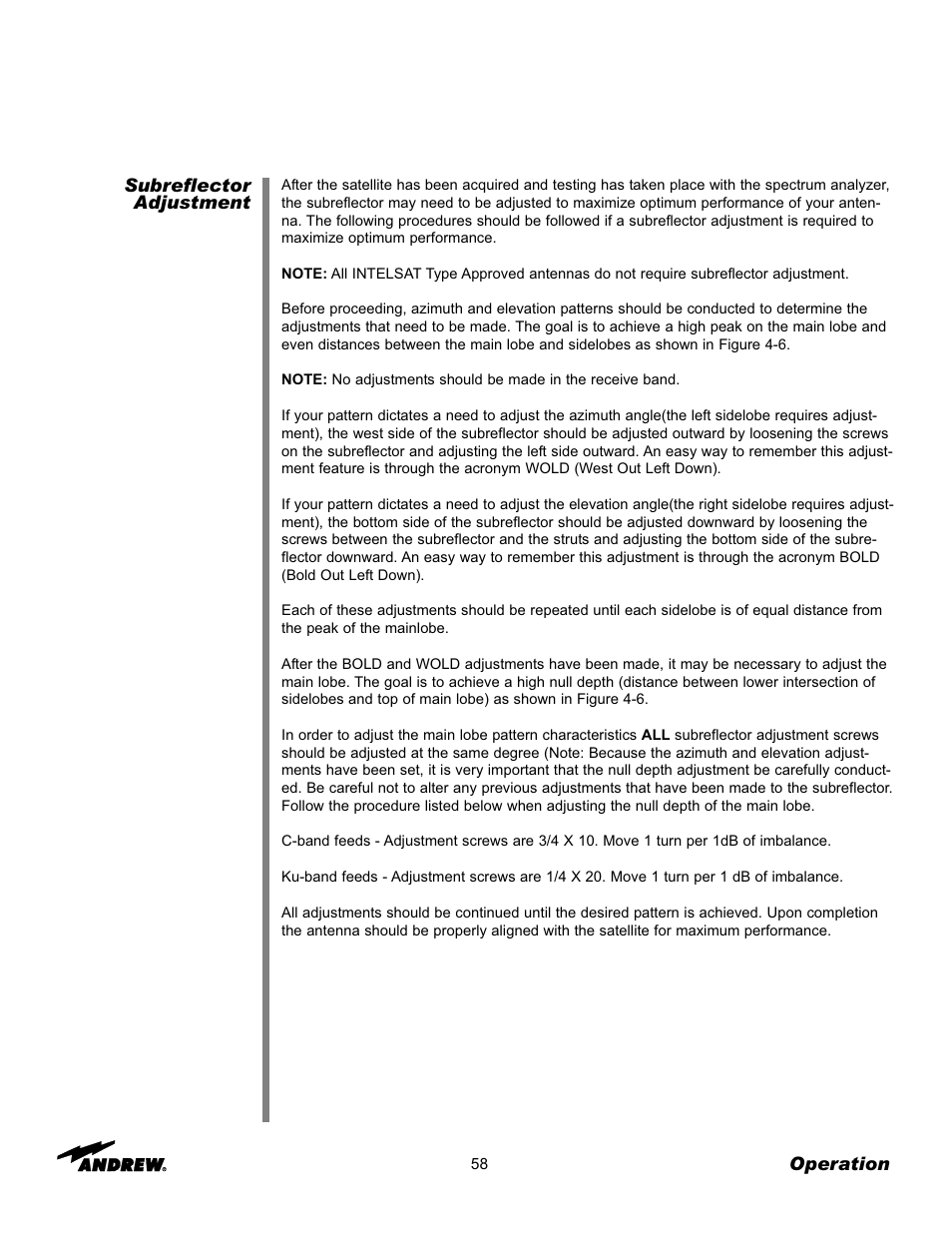 Andrew 7.6-Meter ESA User Manual | Page 58 / 69