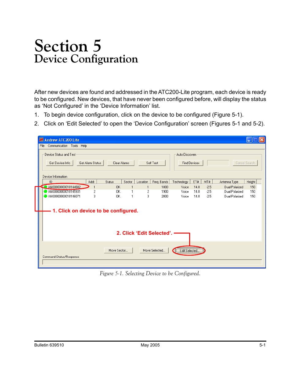 Device configuration | Andrew ATC200-Lite User Manual | Page 33 / 66