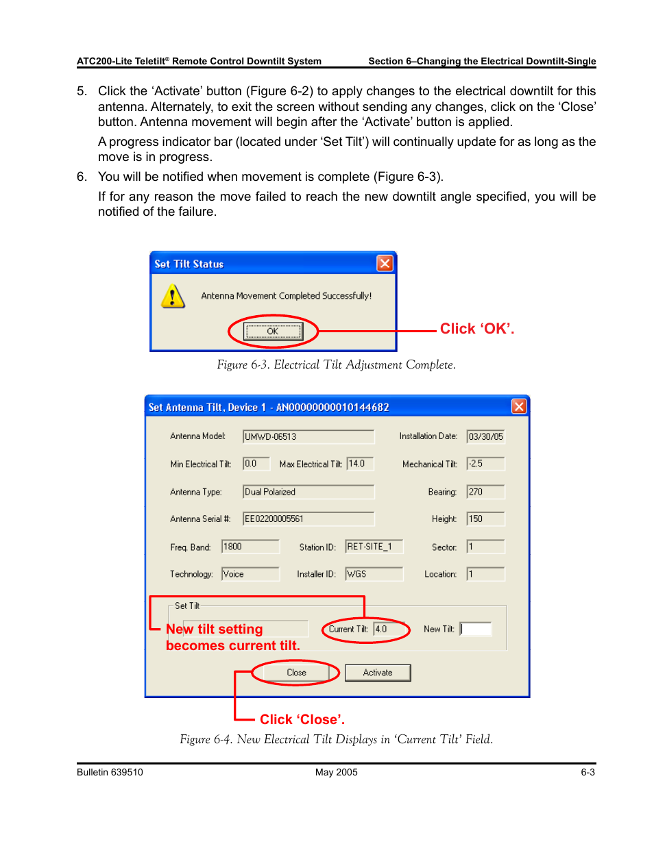 Click ‘ok | Andrew ATC200-Lite User Manual | Page 41 / 66