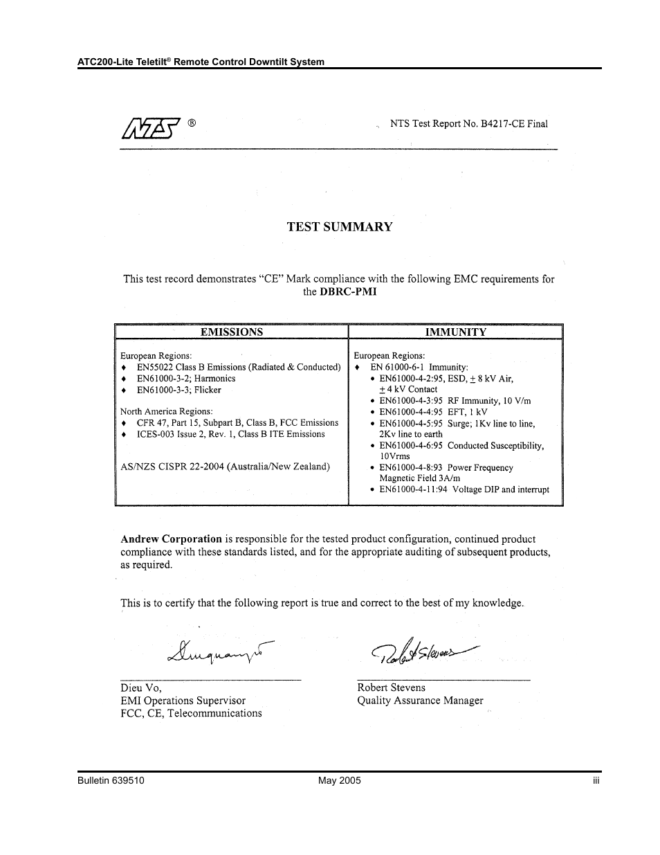 Andrew ATC200-Lite User Manual | Page 5 / 66