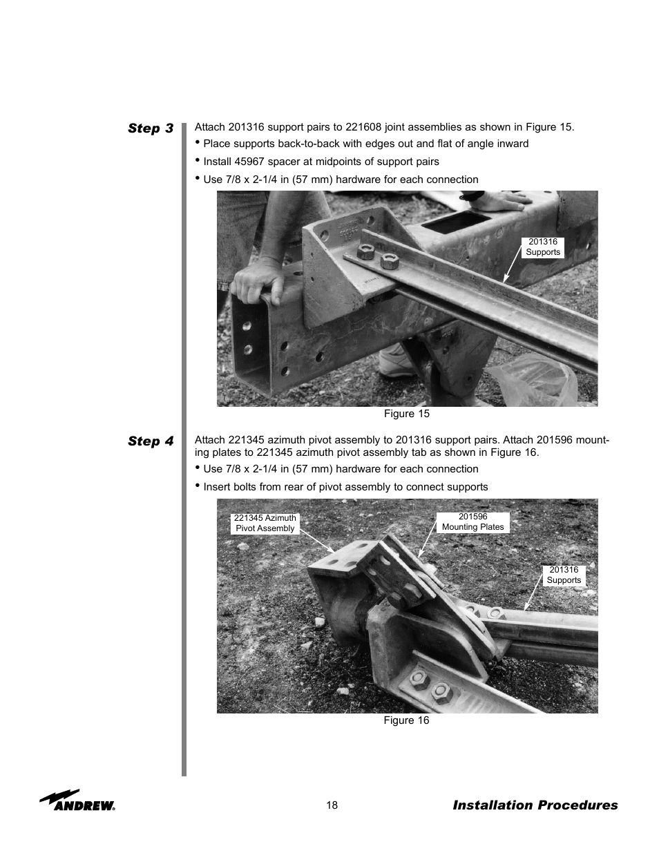 Andrew 7.3-METER EARTH STATION ANTENNA ES73 User Manual | Page 18 / 69