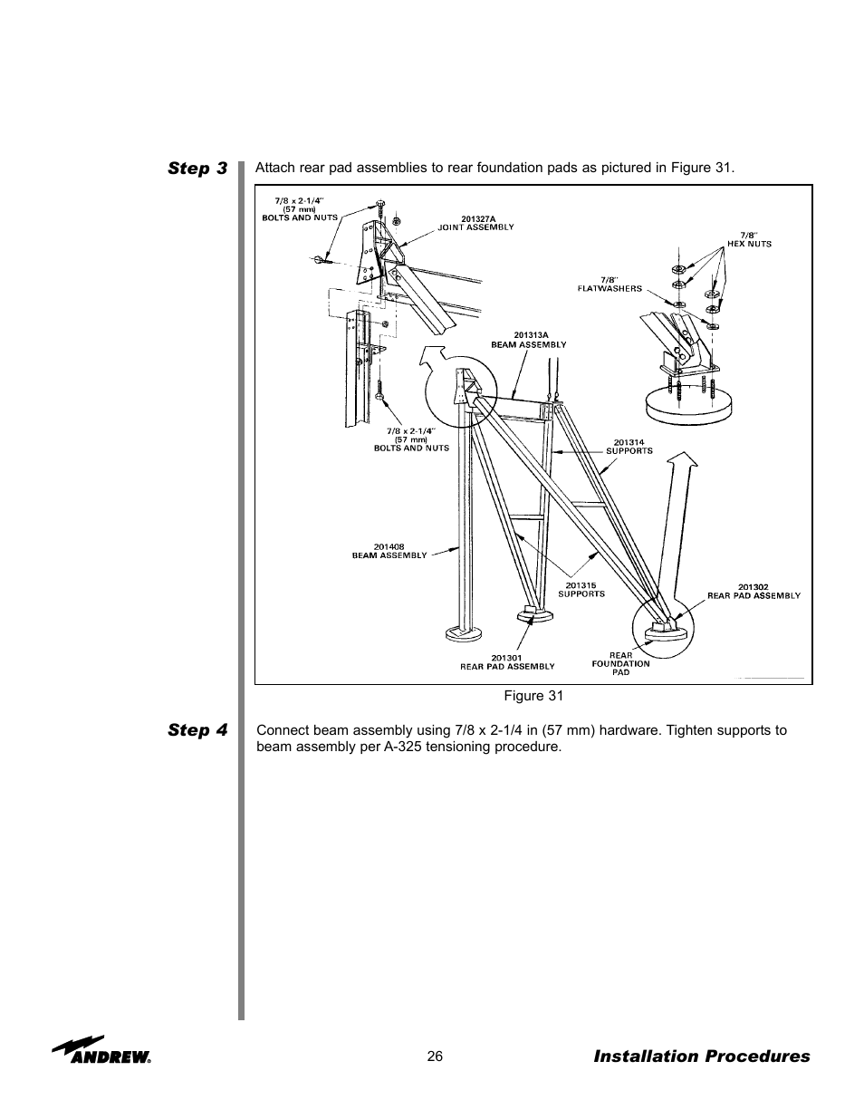Andrew 7.3-METER EARTH STATION ANTENNA ES73 User Manual | Page 26 / 69