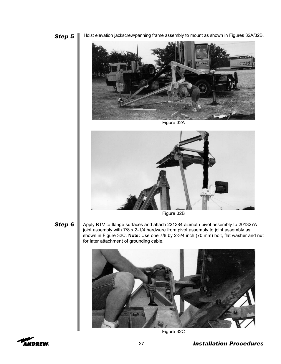 Andrew 7.3-METER EARTH STATION ANTENNA ES73 User Manual | Page 27 / 69